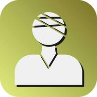 Patient Vector Glyph Gradient Background Icon For Personal And Commercial Use.