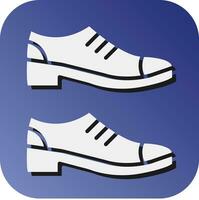 Formal Shoes Vector Glyph Gradient Background Icon For Personal And Commercial Use.