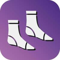 Pair of Socks Vector Glyph Gradient Background Icon For Personal And Commercial Use.