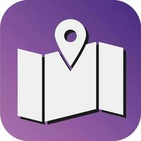 Map Vector Glyph Gradient Background Icon For Personal And Commercial Use.