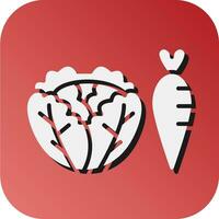 Vegetables Vector Glyph Gradient Background Icon For Personal And Commercial Use.
