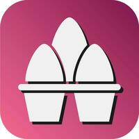 Egg Carton Vector Glyph Gradient Background Icon For Personal And Commercial Use.
