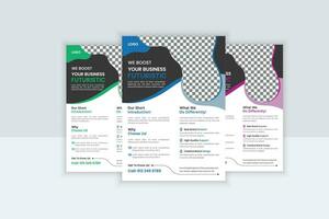 professional business flyer design vector