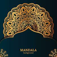Luxury mandala background with golden arabesque pattern arabic islamic east style. vector