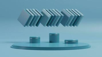 Six kind of podium transition with every unique theme, futuristic showcase with platform to display the product advertisement. 4k. 3d animation loop video