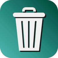 Garbage Vector Glyph Gradient Background Icon For Personal And Commercial Use.