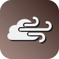 Windy Vector Glyph Gradient Background Icon For Personal And Commercial Use.