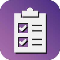 Checklist Vector Glyph Gradient Background Icon For Personal And Commercial Use.