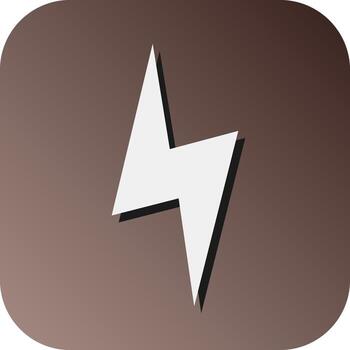 Lightning Button Vector Glyph Gradient Background Icon For Personal And Commercial Use.