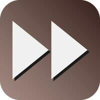 Fast Forward Vector Glyph Gradient Background Icon For Personal And Commercial Use.