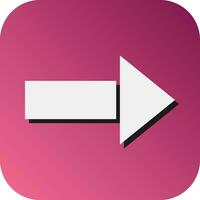 Right Arrow Vector Glyph Gradient Background Icon For Personal And Commercial Use.