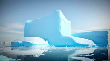 ai generado majestuoso icebergs, de la naturaleza congelado sinfonía foto