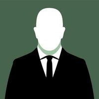 Faceless man in a suit avatar. vector