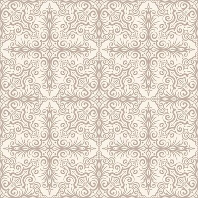 Royal damask seamless pattern. Oriental traditional luxury background. Subtle gold ornament, repeat tiles, modern design for textile, fabric, wallpaper
