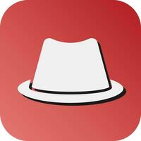 Detective Hat Vector Glyph Gradient Background Icon For Personal And Commercial Use.