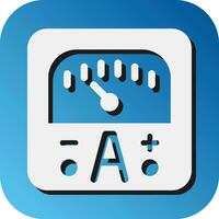 Ammeter  Vector Glyph Gradient Background Icon For Personal And Commercial Use.