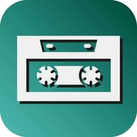 Cassette Vector Glyph Gradient Background Icon For Personal And Commercial Use.