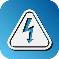 Electrical Danger Sign  Vector Glyph Gradient Background Icon For Personal And Commercial Use.