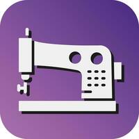 Sewing Machine Vector Glyph Gradient Background Icon For Personal And Commercial Use.