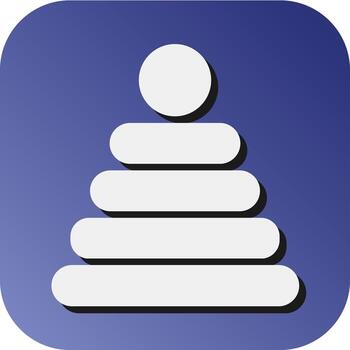 Stacker Vector Glyph Gradient Background Icon For Personal And Commercial Use.