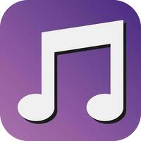 Music Player Vector Glyph Gradient Background Icon For Personal And Commercial Use.