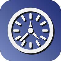 Clock Vector Glyph Gradient Background Icon For Personal And Commercial Use.