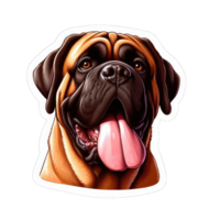 AI generated Gleeful Pooch Portrait, Sticker png