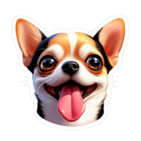 AI generated Gleeful Pooch Portrait, Sticker png