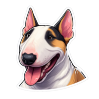 AI generated Gleeful Pooch Portrait, Sticker png