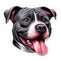 ai gegenereerd vrolijk pooch portret, sticker png