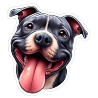 AI generated Gleeful Pooch Portrait, Sticker png