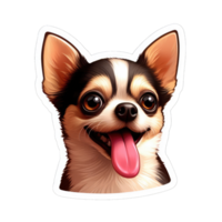 AI generated Gleeful Pooch Portrait, Sticker png