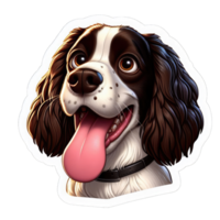 AI generated Gleeful Pooch Portrait, Sticker png