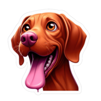 AI generated Gleeful Pooch Portrait, Sticker png