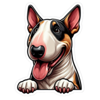 AI generated Gleeful Pooch Portrait, Sticker png