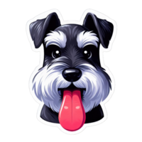 AI generated Gleeful Pooch Portrait, Sticker png