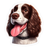 AI generated Gleeful Pooch Portrait, Sticker png