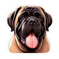 AI generated Gleeful Pooch Portrait, Sticker png