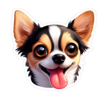 AI generated Gleeful Pooch Portrait, Sticker png