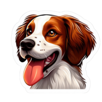 AI generated Happy Doggo's Delightful Expression, Sticker png