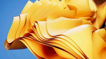 Abstract background with folded textile ruffle, abstract curves, fashion wallpaper, 3d rendering. video