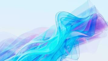 Abstract gradient glass background, 3d rendering. video