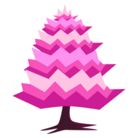 rosa Natale alberi cartone animato png