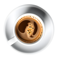 ai generado caliente negro café taza aislado en transparente antecedentes png