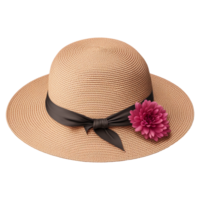 AI generated Womens Straw Hat Isolated on Transparent Background png