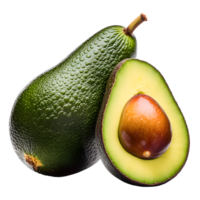 ai generado aguacate aislado en transparente antecedentes png