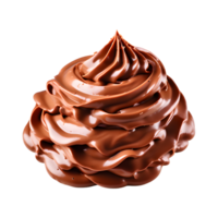 AI generated Chocolate Whipped Cream Swirl Isolated on Transparent Background png