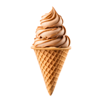 ai gerado gelo creme cone isolado em transparente fundo png