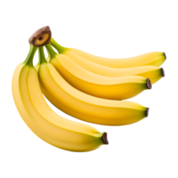 ai generado manojo de bananas aislado en transparente antecedentes png