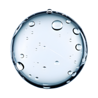 AI generated Spherical Water Droplet Isolated on Transparent Background png